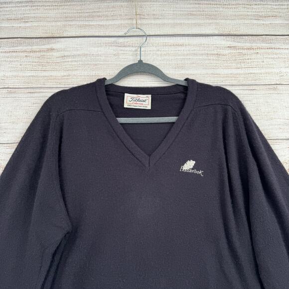 Vintage 80s Titleist V-Neck Super Soft Orion Sweater Mens XL Blue Fallbrook - Picture 3 of 12